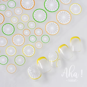 Aha Cherry Lemon Fruit DIY Nail Decal Nail Art Sticker Decoración Animal <span class=keywords><strong>de</strong></span> dibujos animados Diseño 3D Adhesivo Manicura Slider Nails Decor - Product Image 2