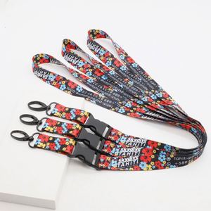 Fashion Custom Floral <b>Polyester</b> <b>Lanyard</b> Skydive Souvenir Gift Outdoor Accessory Detachable Keychain <b>Lanyards</b> - Product Image 1