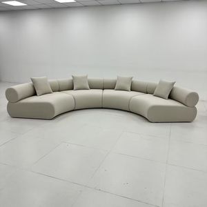 Set di Divani Cinesi Moderni, <span class=keywords><strong>Divano</strong></span> Circolare in Tessuto <span class=keywords><strong>Grigio</strong></span>, Arredamento per Soggiorno, <span class=keywords><strong>Divano</strong></span> Rotondo per Interni - Product Image 6