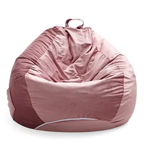 Colorful Custom Lazy Sofa Single Round Big Kids Pink Bean Bag Sofa Chair With Beans Filled