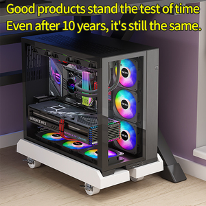 حامل عجلات تلسكوبي قابل للقفل-رف مضيف كمبيوتر للمكتب - Product Image 4