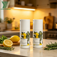Tube d'emballage cosmétique cylindrique en carton personnalisé haut de gamme avec logo doré pour vernis à ongles et huiles, écologique et biodégradable
