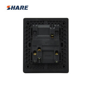 สวิตช์ไฟติดผนัง1GangChina Share Factory สำหรับโรงแรม/บ้าน/อพาร์ตเมนต์กระจกมาตรฐานอังกฤษโครเมี่ยม86*86 PMMA แผงวัสดุ - Product Image 6