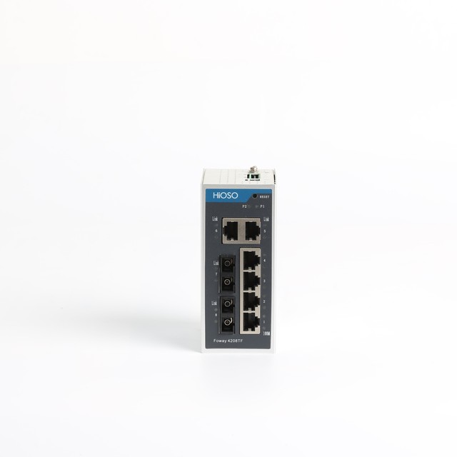 100M 8 Ports Terminal Block Din Rail Industrial Network Switch with SNMP & QoS Stackable for Outdoor Use