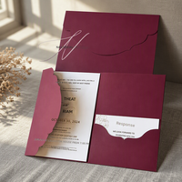 Cartes d'invitation personnalisées de luxe écologiques avec vernis mat en forme de triangle, logo personnalisé imprimé pour mariage, anniversaire