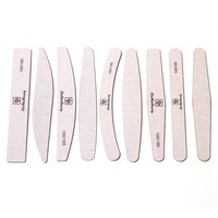 Lime à ongles zébrée droite professionnelle à double grain 80/100 avec logo personnalisé, outils de beauté pour salon, 1000 pièces/boîte, livraison gratuite aux États-Unis
