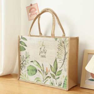 <span class=keywords><strong>Sac</strong></span> fourre-tout en jute à imprimé animalier avec doubles poignées, élégant <span class=keywords><strong>sac</strong></span> à <span class=keywords><strong>main</strong></span> format A4 pour étudiants, idéal pour les cours et les sorties - Product Image 6