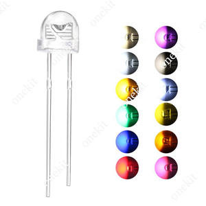 100 pcs/<span class=keywords><strong>lot</strong></span> 5mm <span class=keywords><strong>chapeau</strong></span> de <span class=keywords><strong>paille</strong></span> LED Diode électroluminescente Super lumineux blanc chaud rouge vert bleu jaune Orange UV rose RGB clignotant - Product Image 1