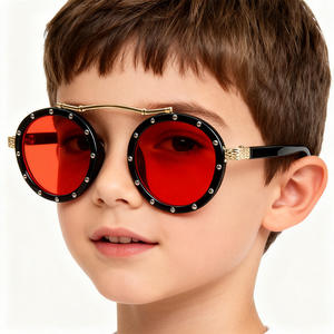 Gafas de Sol Redondas Minimalistas para Niños, Lentes de PC con Protección UV400, Unisex, Protección Solar para Salidas y Pesca - Product Image 1