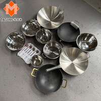 Set Peralatan Masak Besi Cor Pra-Penggorengan 7pcs Dutch Oven Skillet Grill Pan Grosir Set Peralatan Masak Besi Cor