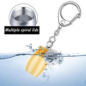 LLavero de jarra de cremación para cenizas de mascotas, colgante de urna conmemorativa para amados, joyería de regalo, etiquetas redondas - Product Image 3