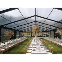 ONE HOTEL OH-16 Tente de serre extérieure moderne en aluminium avec toit transparent imperméable pour événements de jardin et décoration extérieure