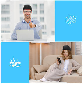 Casque de luminothérapie rouge personnalisé en usine, 120 LED, chauffage infrarouge, soin capillaire à domicile, appareil portable sans fil - Product Image 5