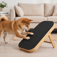 Planche à gratter pour ongles de chien en bambou, inclinable et réglable, ergonomique et antidérapante, pour le repoussage des ongles des animaux de compagnie