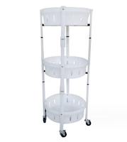 Bols de fruits rotatifs pliables Support de rangement pour oignons pommes de terre pain Snack panier de fruits