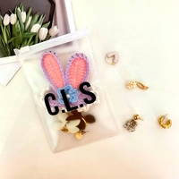 Sac à bijoux en plastique transparent PVC personnalisé de luxe, petit emballage de bijoux sac pochette à fermeture éclair pour boucle d'oreille, sac à fermeture éclair pour collier