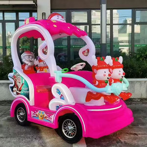 Nouvelle voiture jouet à thème Père Noël pour <span class=keywords><strong>4</strong></span> personnes, jouet de parc d'attractions intérieur de Noël avec pneus tout-terrain, tension 48v - Product Image 4