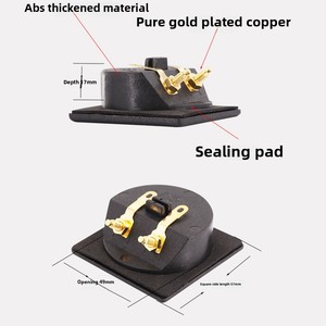 Hai khe cắm đồng nguyên chất <span class=keywords><strong>Banana</strong></span> Jack thiết bị đầu cuối bài mạ vàng Loa hộp nối vuông kẹp kẹp Chất lượng cao hệ thống âm thanh - Product Image 4