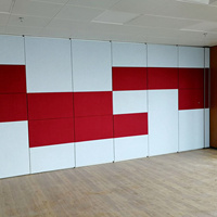 Vente directe d'usine, cloison murale coulissante de conception moderne, absorption acoustique hautement efficace, murs mobiles pour banquet, maternelle