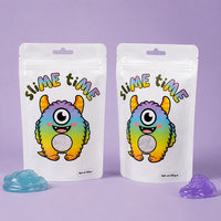 Sacs d'emballage en plastique refermables imprimés sur mesure, étanches et résistants à l'humidité, pour le rangement des jouets, pochette à fermeture éclair verticale