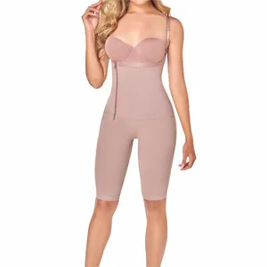 Faja A La Rodilla Komfort Brigitte Mujer trendige Produkte Maschenrückseite Kompression Abnehmen Körperanzüge Ganzkörper-Shapewear Gesäß