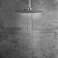 Système de douche moderne 1F652 en ABS avec inverseur, sortie unique, finition chromée, pommeau de douche pour salle de bain