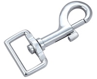 Mousqueton pivotant en métal à ressort pour laisse de chien et collier
