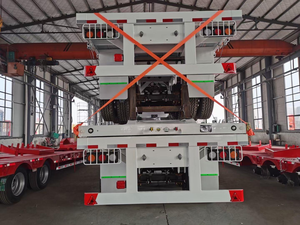 China Manufacturer 3 Axle 40ft 50 Ton Flatbe 20ft 60ft 50ft Container Flatbed Semi Semi-trailer Truck Trailers for <b>Vehicle</b> - Product Image 6