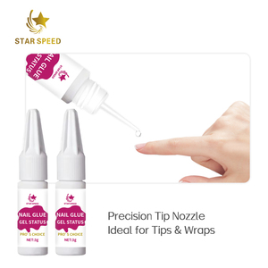 Colle à ongles StarSpeed 3g haute viscosité pour faux ongles, séchage super rapide et adhésion forte pour les pointes d'ongles artificiels - Product Image 4