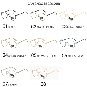 Lunettes Photochromiques Anti-UV pour Femmes Hommes, Verres Anti-Lumière Bleue, Monture Ronde Métal Or Rose, Lunettes <span class=keywords><strong>de</strong></span> Soleil <span class=keywords><strong>Femme</strong></span> - Product Image 3