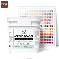 Poudre acrylique pour ongles VOFINE Custom VE-8, poudre acrylique rose transparente, emballage en vrac en seau/baril