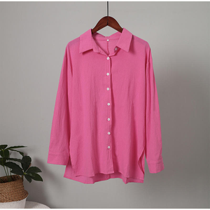Set Casual <span class=keywords><strong>di</strong></span> Moda Plus Size a 2 Pezzi per Donna: Camicia in Cotone e <span class=keywords><strong>Pantaloni</strong></span> a Gamba Larga in <span class=keywords><strong>Lino</strong></span> - Product Image 5