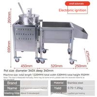 Machine à popcorn industrielle gourmet, machine à popcorn automatique commerciale au gaz