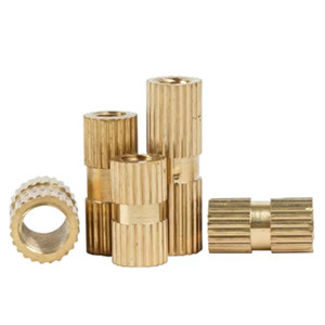 Inserts filetés moletés en cuivre OEM M2 M3 M4 M5 M6, fabricant d'inserts filetés en laiton pour plastiques - Product Image 3