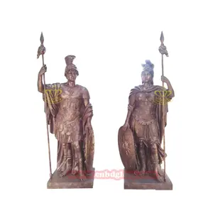골동품 유리 섬유 그리스 군인 동상 야외 조각
