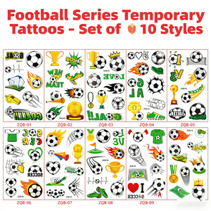 مجموعة من 10 قطع من ملصقات الوشم المؤقتة للأطفال بتصميم كرتوني لكأس العالم لكرة القدم <span class=keywords><strong>2026</strong></span> من C&J Yanye - Product Image 5