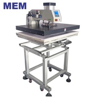 Presse à chaud pneumatique automatique monoposte 50x60cm de Chine avec applicateur de strass en relief pour vêtements et t-shirts