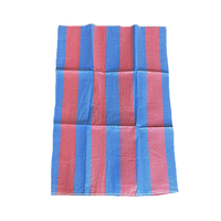 Sacs tissés en PP rayés rouge et bleu, 50 kg, 100 kg, robustes, en polypropylène, pour l'emballage de maïs, céréales, riz, farine et engrais - Vente en gros