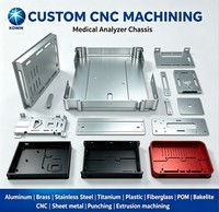 Châssis d'analyseur médical personnalisé en aluminium 6063 poli miroir, estampé et soudé, avec baie de module amovible pour unités de thermocycleur PCR