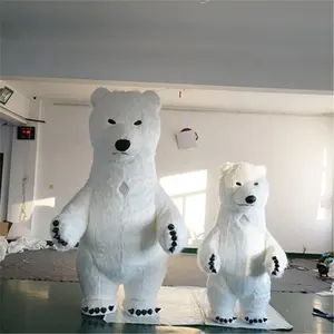 Noel/düğün şişme kutup ayı maskot kostümleri yetişkin ve çocuklar için