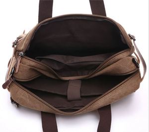 Free sample Canvas Messenger <b>Backpack</b> <b>Convertible</b> Bag Laptop Messenger Bags Shoulder <b>Backpack</b> Handbag Multipurpose Business - Product Image 3