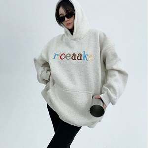 Fabricants de vêtements personnalisé unisexe 100% coton sweat à capuche surdimensionné broderie à capuche avant Logo pour femmes hiver automne utilisation - Product Image 2