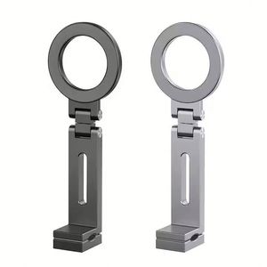 Magnetic Portable Travel Mobile Phone Holder Foldable and Retractable 360-degree <b>Rotation</b> Multi Function Metal Car Phone Holder - Product Image 1