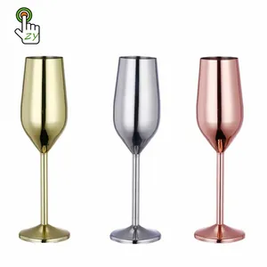 New Trending Online Shop Cheap Home Wholesale Custom Wine Goblet Gold Copper Coated Stainless Steel Wine Glasses