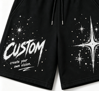 Shorts décontractés pour hommes en coton 100% noir délavé, séchage rapide, respirants, taille mi-haute élastique, style streetwear hip-hop, pour l'été