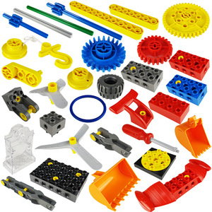 Big Size Blocks Technic Gear Educational Teaching Aid Bricks Large Particle Accessories Learning Construction Toys For Kids