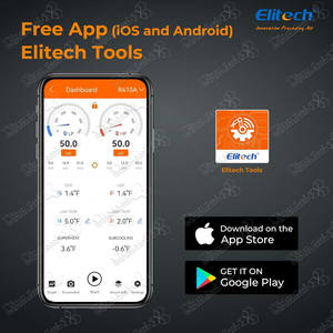 Elitech PT-500 & PT-800 <span class=keywords><strong>Wireless</strong></span> HVAC Digital <span class=keywords><strong>Manifold</strong></span> Gauge Set Com Clipe De Temperatura Removível - Product Image 6