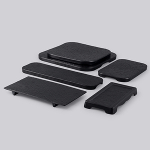 Platos de Servir de Melamina Estilo Japonés, Textura de Piedra Negra, para Sushi, Sashimi y Restaurantes de Alta Cocina - Product Image 2