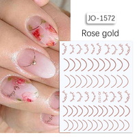 Autocollants d'ongles avec lettres anglaises, étiquettes auto-adhésives en rayures métalliques, Stickers d'art, vente en gros, nouveau Design,