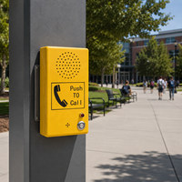 Borne téléphonique d'urgence murale pour la sécurité publique, idéale pour aéroports, métros, banques, écoles et espaces extérieurs